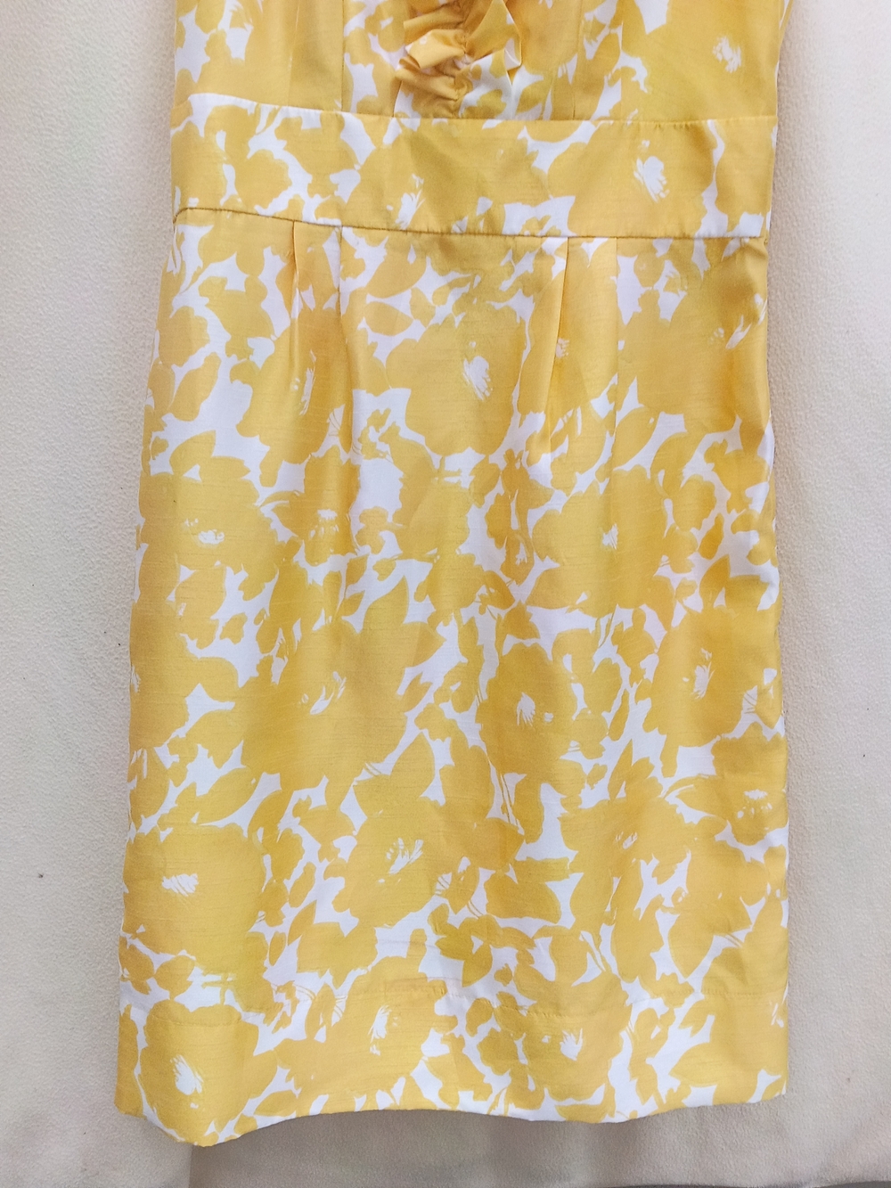 The Limited Yellow and White Ruffle-Front Sleeveless Mini Dress - Picture 5 of 5